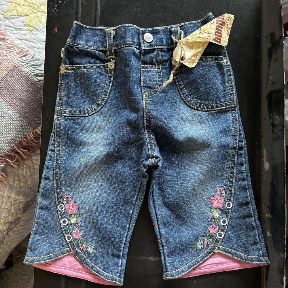 Y2K Toddler Deadstock NWT Bongo Jeans Stylish Blue Flare Jeans Size 18 Month